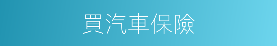 買汽車保險的同義詞
