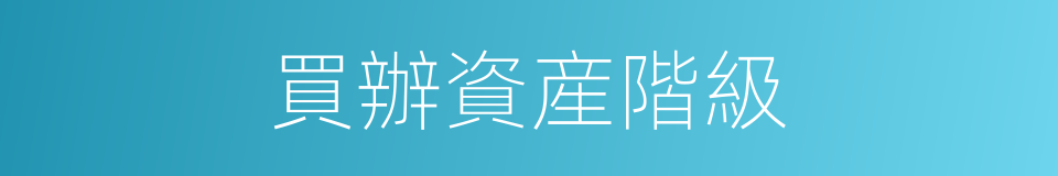 買辦資産階級的意思
