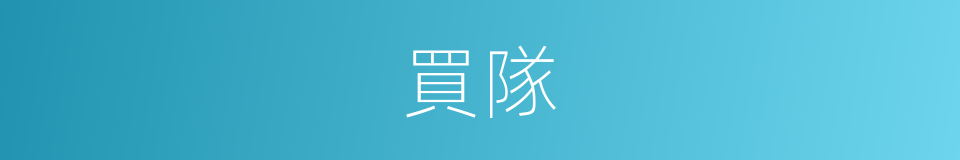 買隊的同義詞
