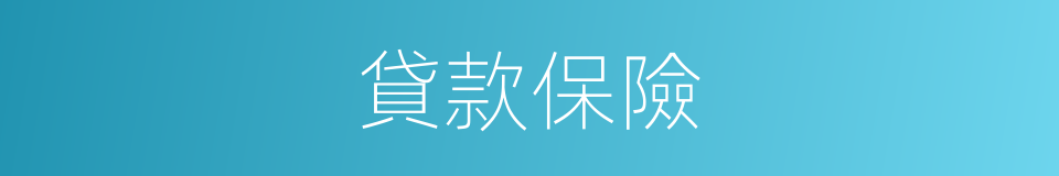 貸款保險的同義詞