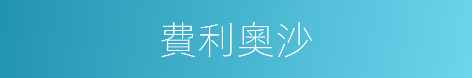 費利奧沙的同義詞