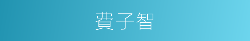 費子智的同義詞