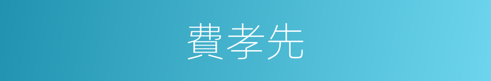 費孝先的同義詞