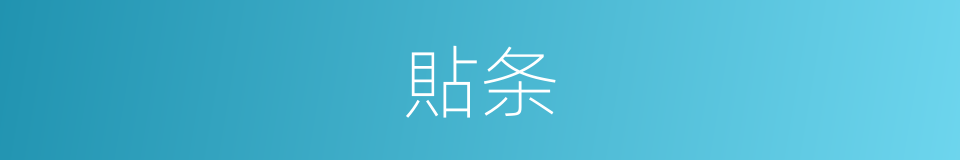 貼条的同義詞