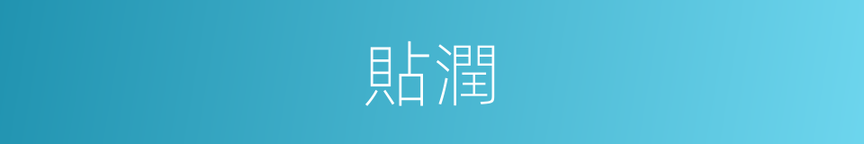 貼潤的意思