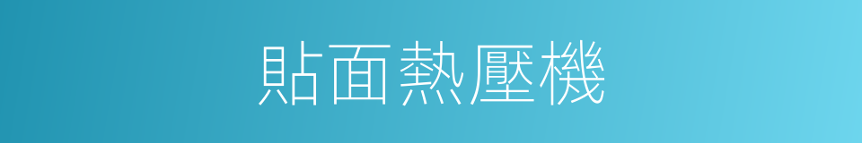 貼面熱壓機的同義詞