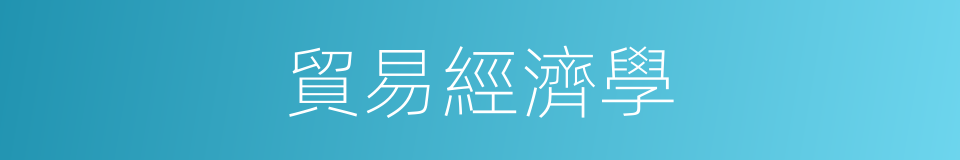 貿易經濟學的同義詞