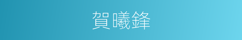 賀曦鋒的同義詞