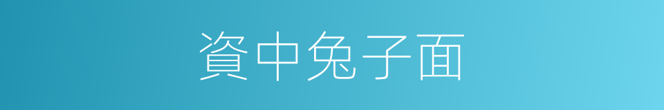 資中兔子面的同義詞