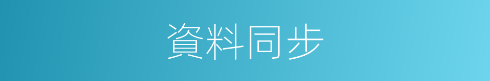 資料同步的同義詞