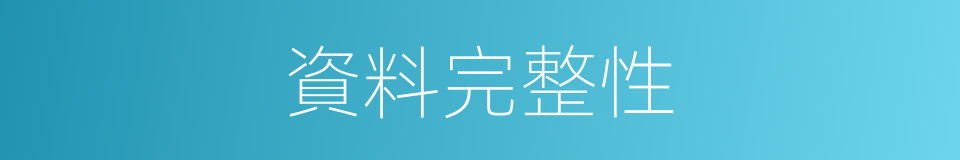 資料完整性的同義詞