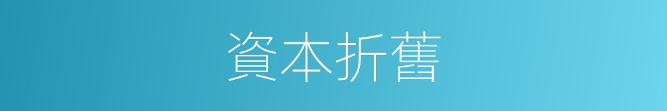 資本折舊的同義詞