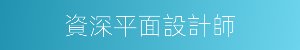 資深平面設計師的同義詞