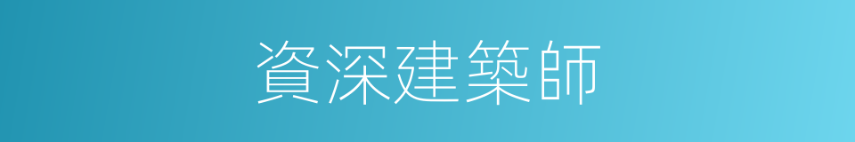 資深建築師的同義詞