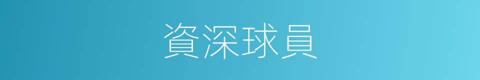 資深球員的同義詞