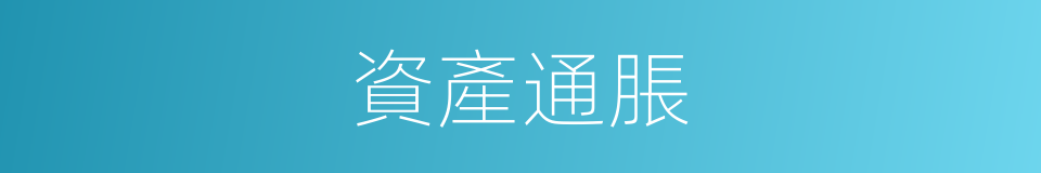 資產通脹的同義詞