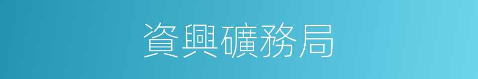 資興礦務局的同義詞