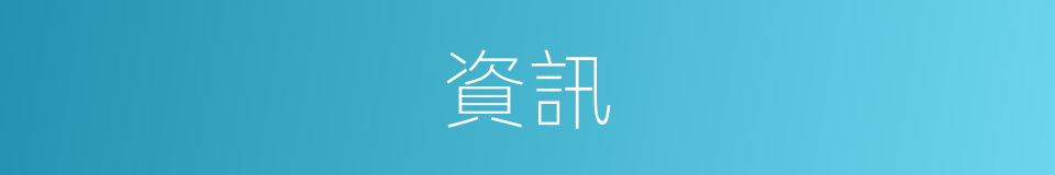 資訊的意思