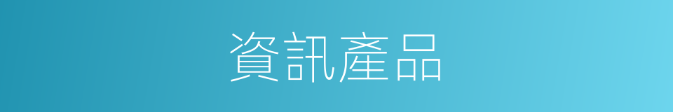 資訊產品的同義詞