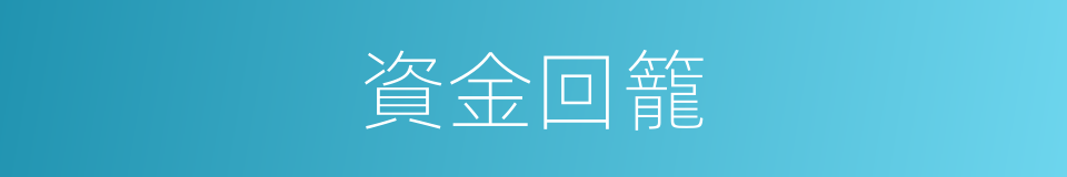 資金回籠的同義詞