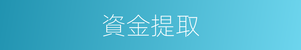 資金提取的同義詞