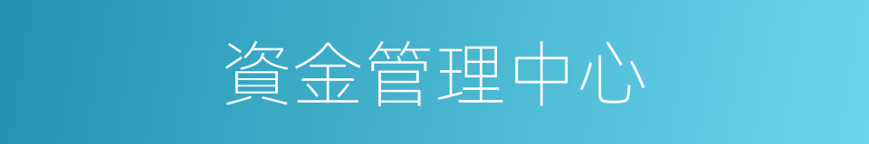 資金管理中心的同義詞