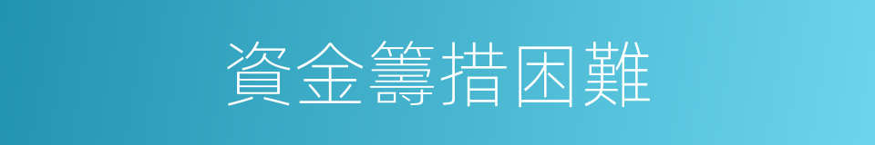 資金籌措困難的同義詞