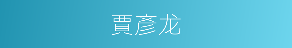賈彥龙的同義詞