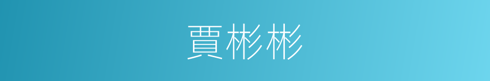 賈彬彬的同義詞