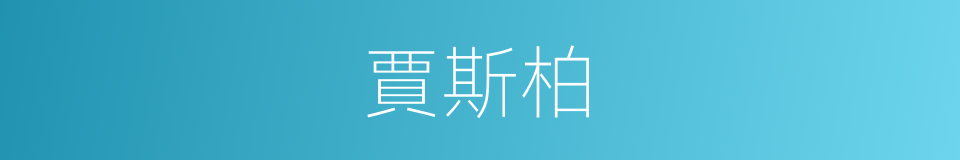 賈斯柏的同義詞