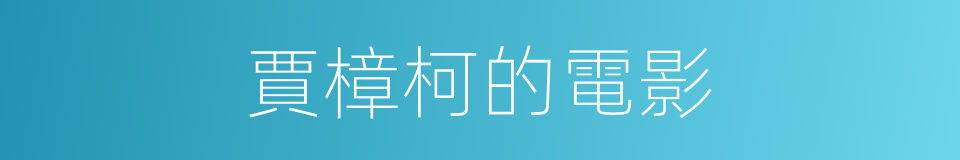 賈樟柯的電影的同義詞