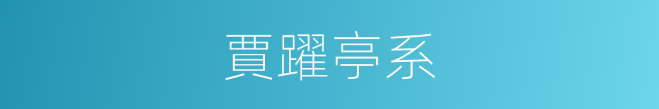 賈躍亭系的同義詞