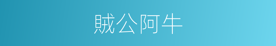 賊公阿牛的同義詞