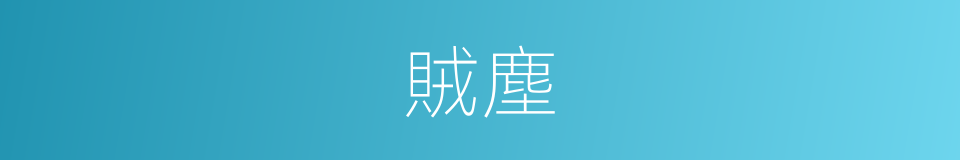 賊塵的意思