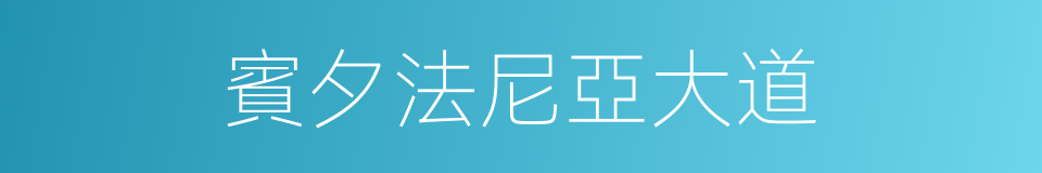 賓夕法尼亞大道的同義詞