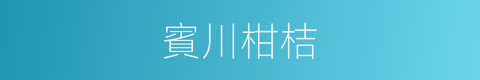 賓川柑桔的同義詞