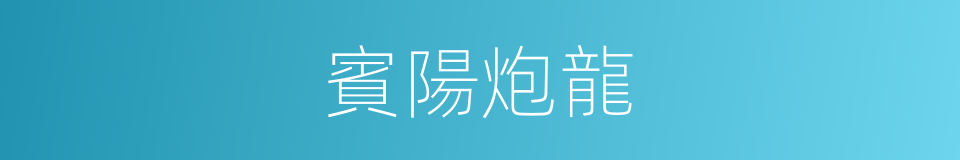 賓陽炮龍的同義詞