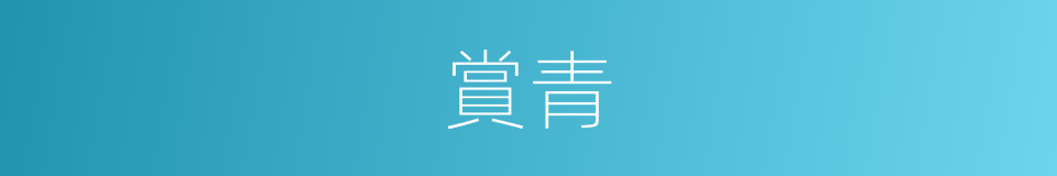 賞青的同義詞