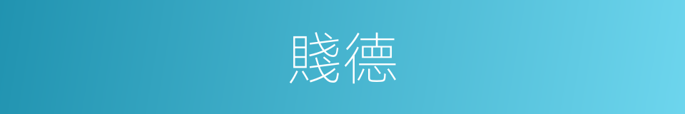 賤德的同義詞
