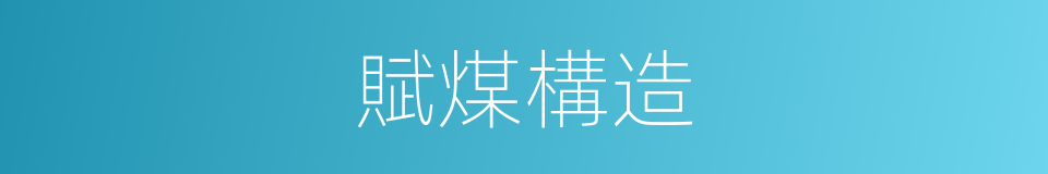 賦煤構造的同義詞