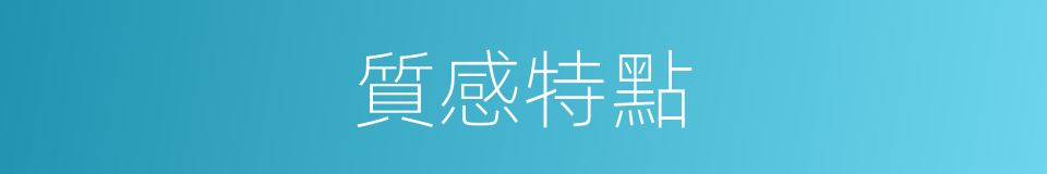 質感特點的同義詞