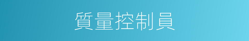 質量控制員的同義詞