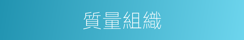 質量組織的同義詞
