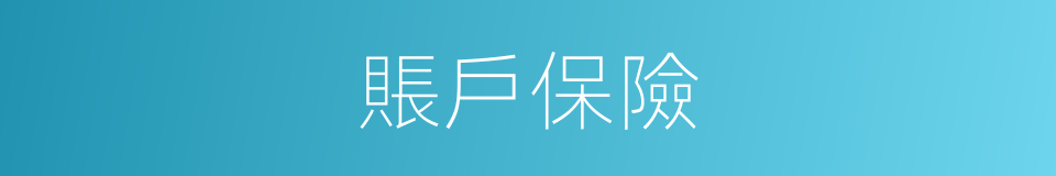 賬戶保險的同義詞