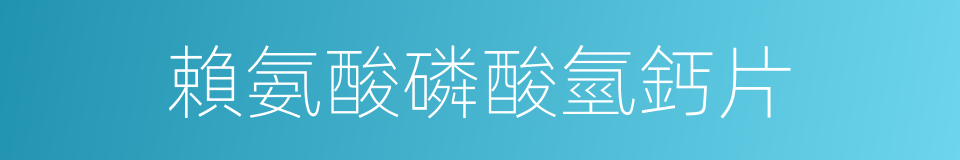 賴氨酸磷酸氫鈣片的同義詞