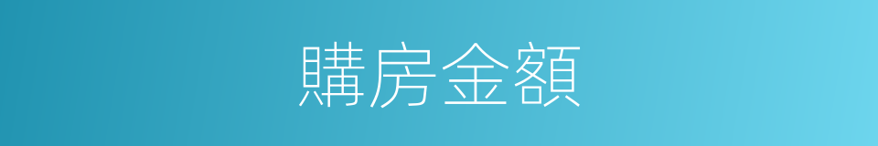 購房金額的同義詞