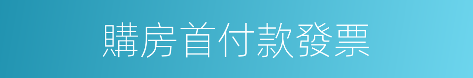 購房首付款發票的同義詞