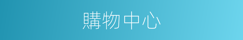 購物中心的意思