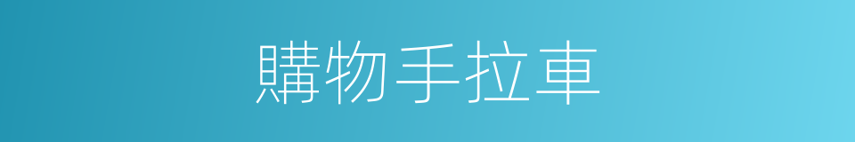 購物手拉車的同義詞