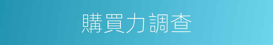 購買力調查的同義詞
